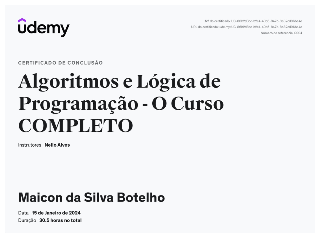 Algoritmos e Lógica de Programação